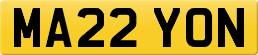 MA22 YON private number plate